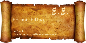 Ertner Edina névjegykártya